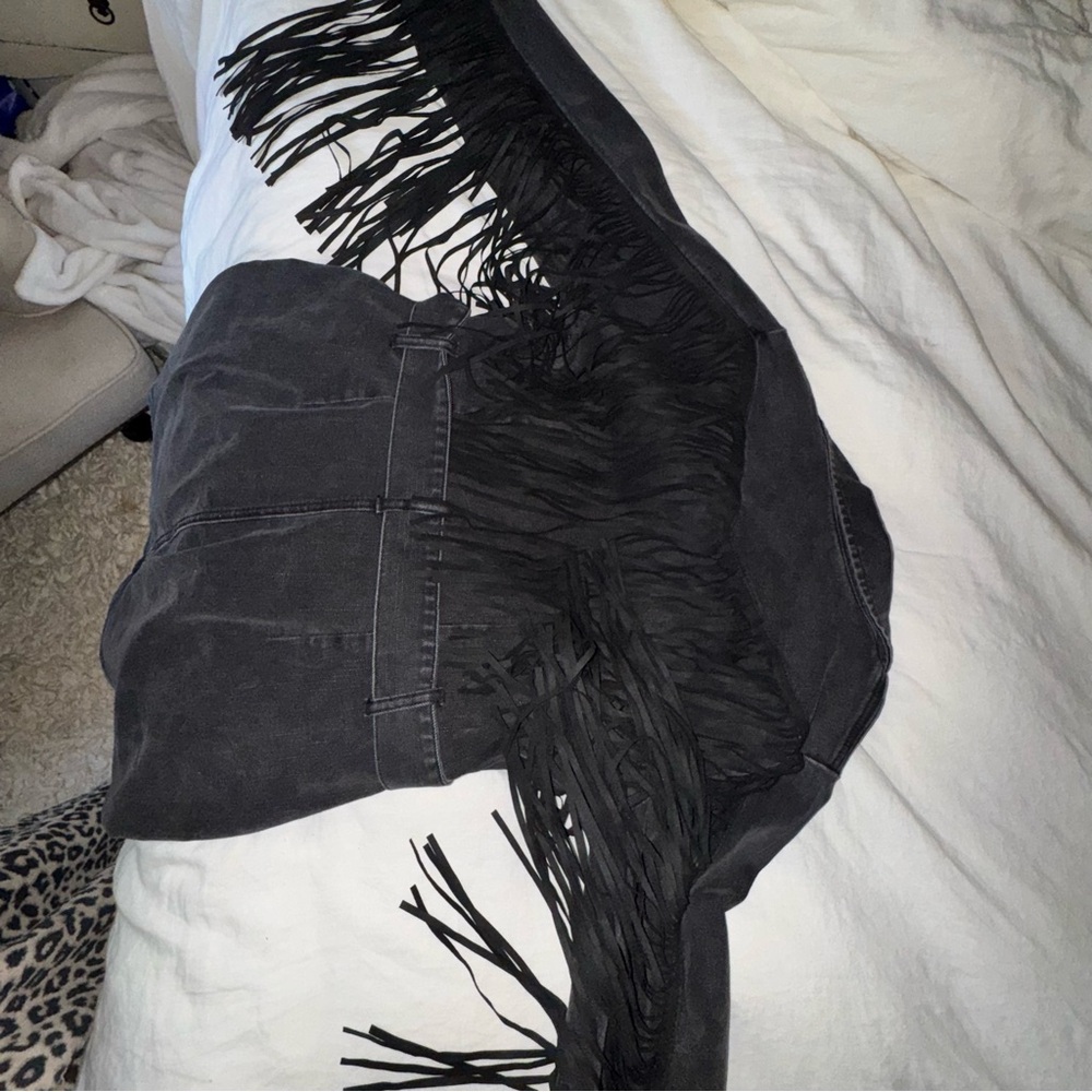 Idyllwind Black Fringe Mini Dress